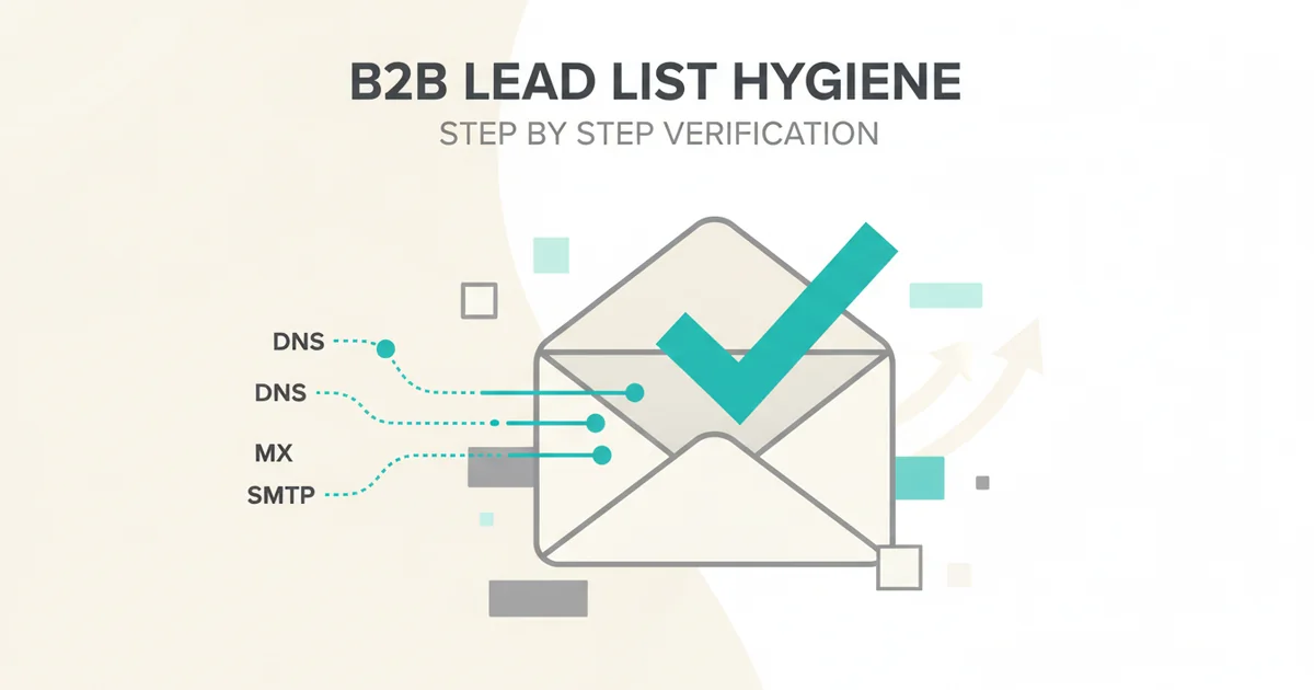 B2B Lead List Cleaning Step by Step — illustration