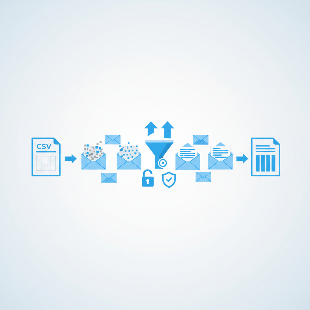Bulk CSV Email Cleaning Without Uploading PII to a SaaS — illustration