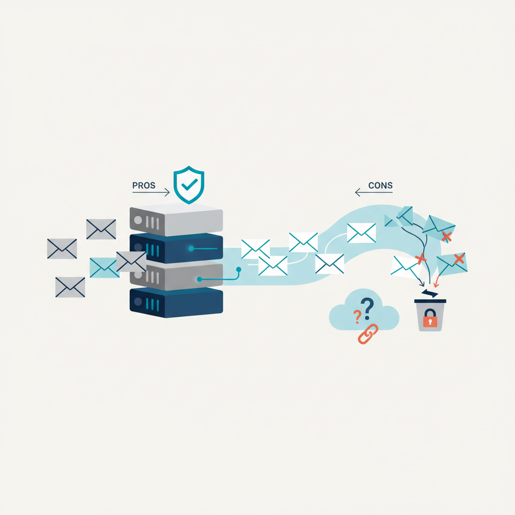 Self-Hosted Email Verification: Pros and Cons — illustration