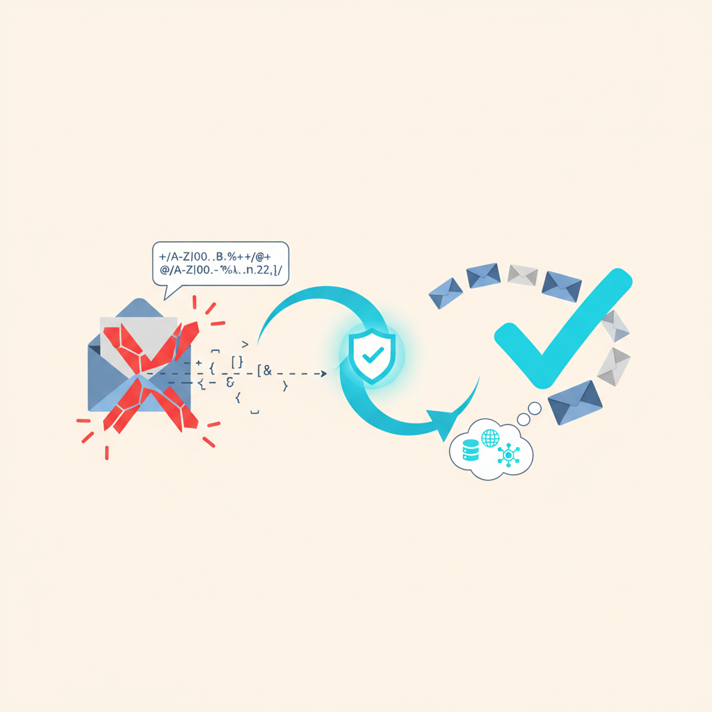 Syntax Validation vs. Real Email Verification: Why Regex Isn't Enough — illustration