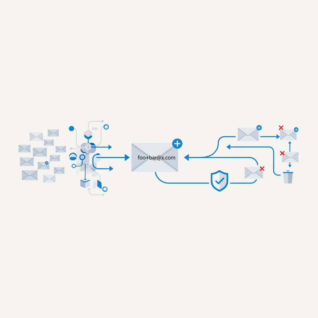 Validating Emails with Plus Addressing (foo+bar@x.com) — illustration